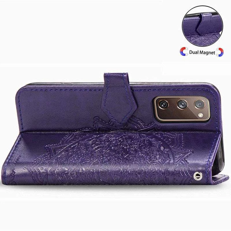 Шкіряний чохол-книжка Art Case з візитницею для Samsung Galaxy S20 FE – Фіолетовий. Фото 5 з 6