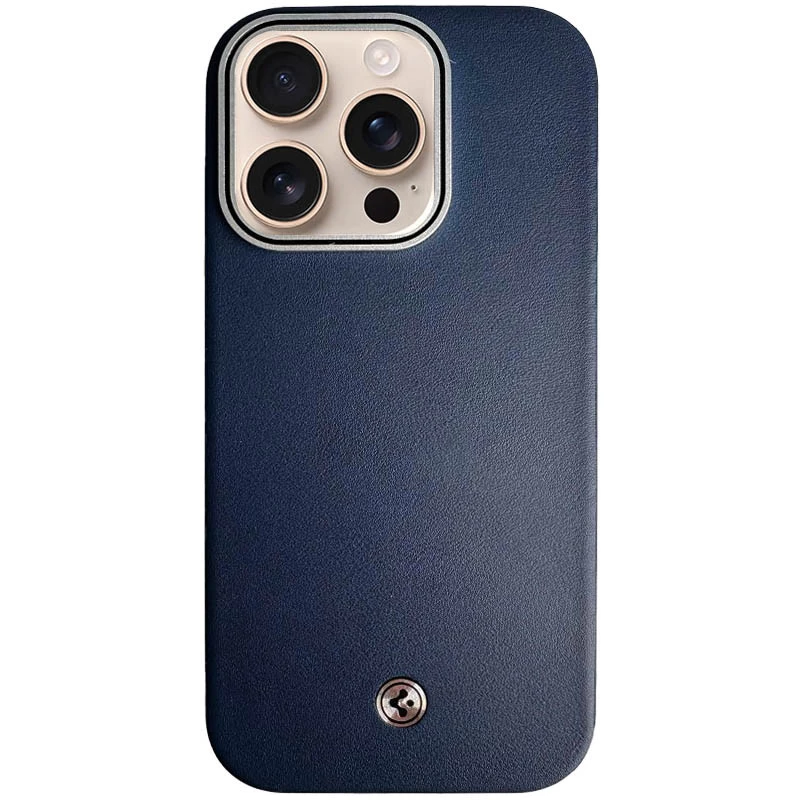 Чохол PC+Leather SGP with MagSafe для Apple iPhone 15 Pro (6.1") – Blue. Фото 1 з 2