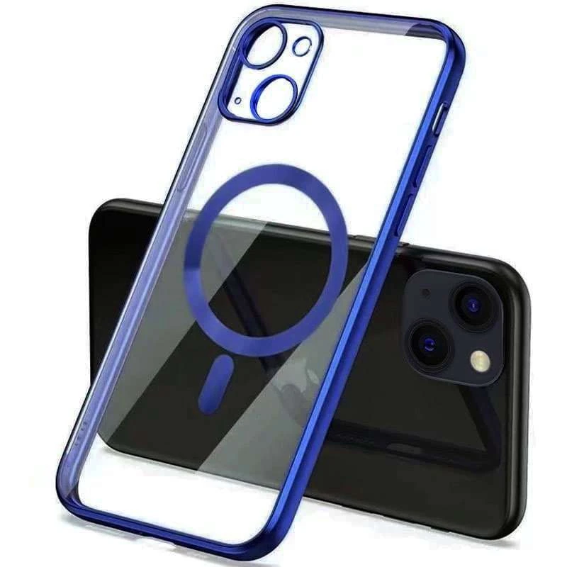 TPU чохол Glossy Plating with Magnetic Safe на Apple iPhone 13 mini (5.4") – Синій. Фото 1 з 1