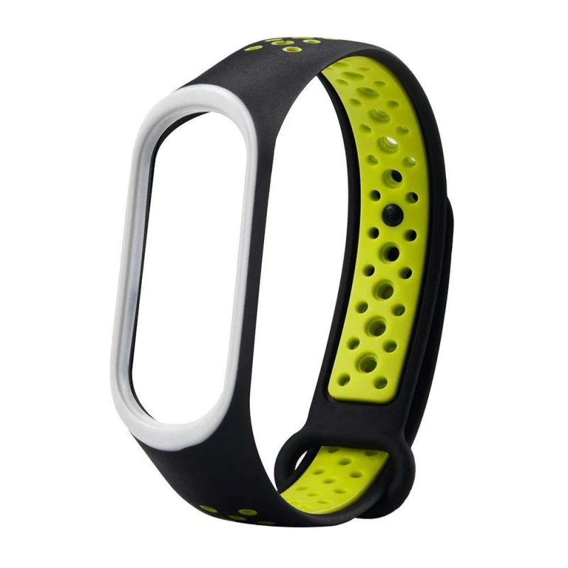 

Ремешок Sport для Xiaomi Mi Band 3/4 (Черный / Салатовый), Чорний / салатовий