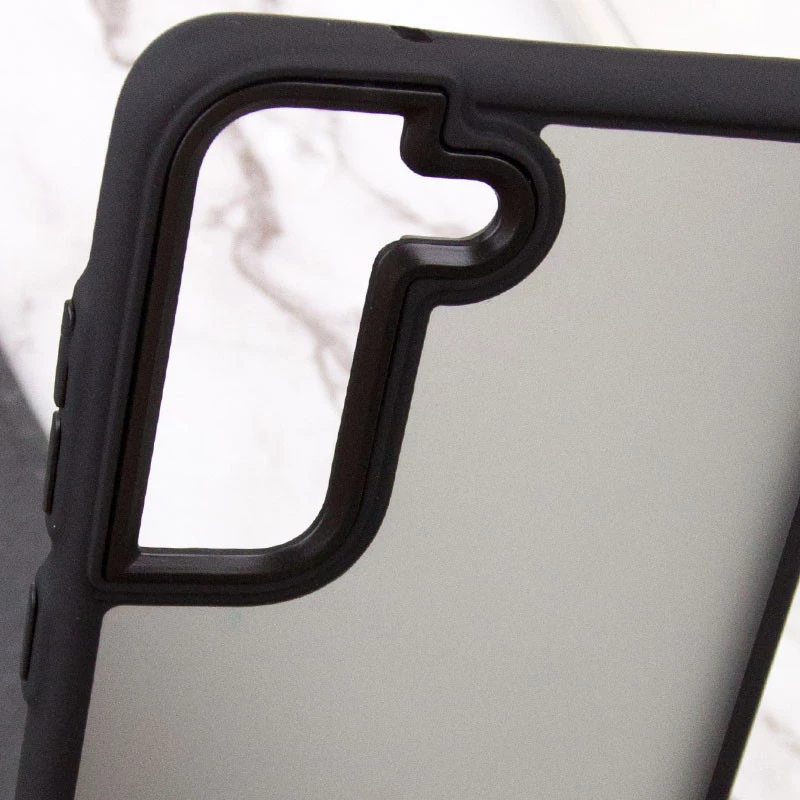 Чехол TPU+PC Lyon Frosted на Samsung Galaxy S21 FE – Black. Фото 6 из 7