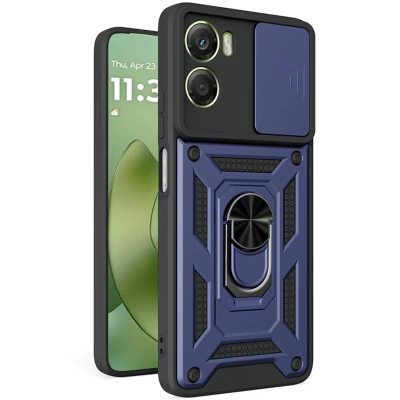 Удароміцний чохол Ummi Camshield Serge Ring (in box) для Motorola Moto G05 – Синій / Navy. Фото 2 з 2