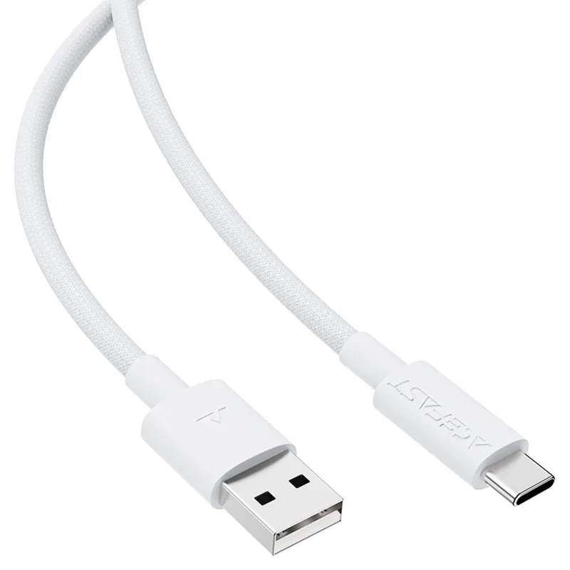 Дата кабель Acefast C18-04 USB to Type-C 3A (1.2m) – White. Фото 4 из 5