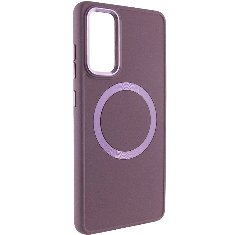 

TPU чохол Bonbon з металевими кнопками та MagSafe на Samsung Galaxy S21+ (Бордовий / Plum)