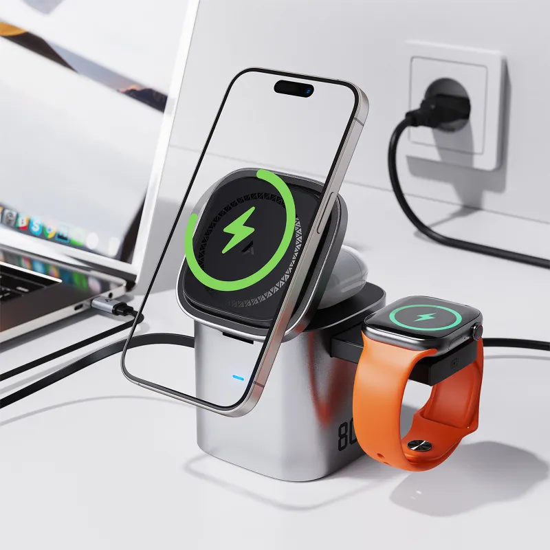БЗУ Acefast Z9 6in1 35W GaN + СЗУ 45W – Metal grey. Фото 3 из 7