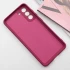 Цветной силиконовый чехол GETMAN с закрытой камерой на Samsung Galaxy S21 – Бордовый / Marsala. Фото 3 из 5