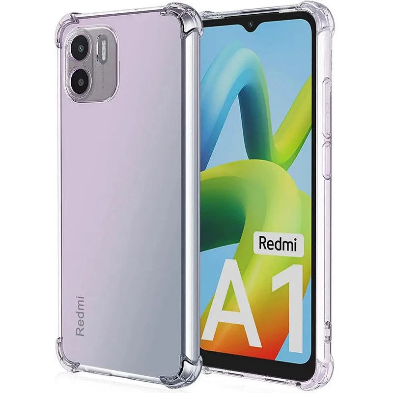 

Ультратонкий силиконовый чехол GETMAN с крытыми бортами та камерою на Xiaomi Redmi A1 / A2 (Бесцветный (прозрачный)), Безбарвний (прозорий)