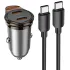 АЗП Hoco NZ16B Rigorous PD45W (2USB-C) + кабель Type-C to Type-C фото 1 з 1