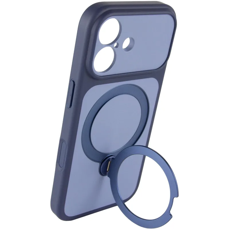 Чехол Ummi Full Camera with Magnetic Fit HQ Ring для Apple iPhone 17 (6.3") – Синий / Navy Blue. Фото 5 из 8