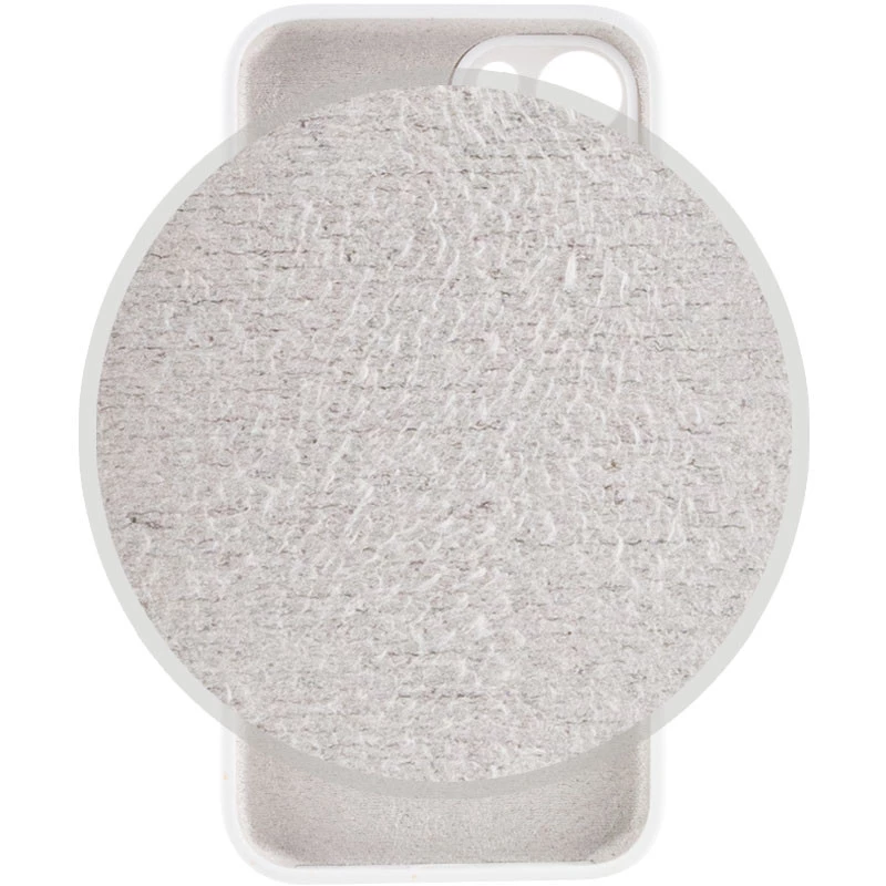 Чехол Silicone Case с защитой камеры для Apple iPhone 15 Plus (6.7") – Белый / White. Фото 3 из 4