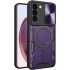 Ударостійкий чохол Bracket Ringstand із захисною шторкою для камери на Samsung Galaxy S21 FE – Purple. Фото 2 з 4
