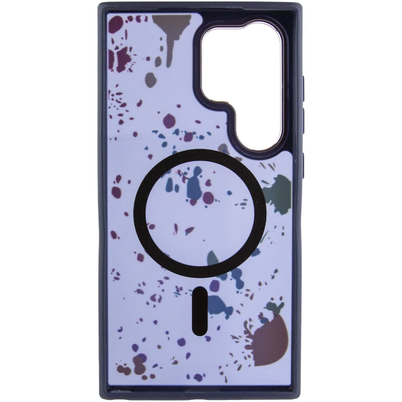 Чохол абстракція малювання з MagSafe на Samsung Galaxy S25 Ultra – Dark blue. Фото 4 з 6