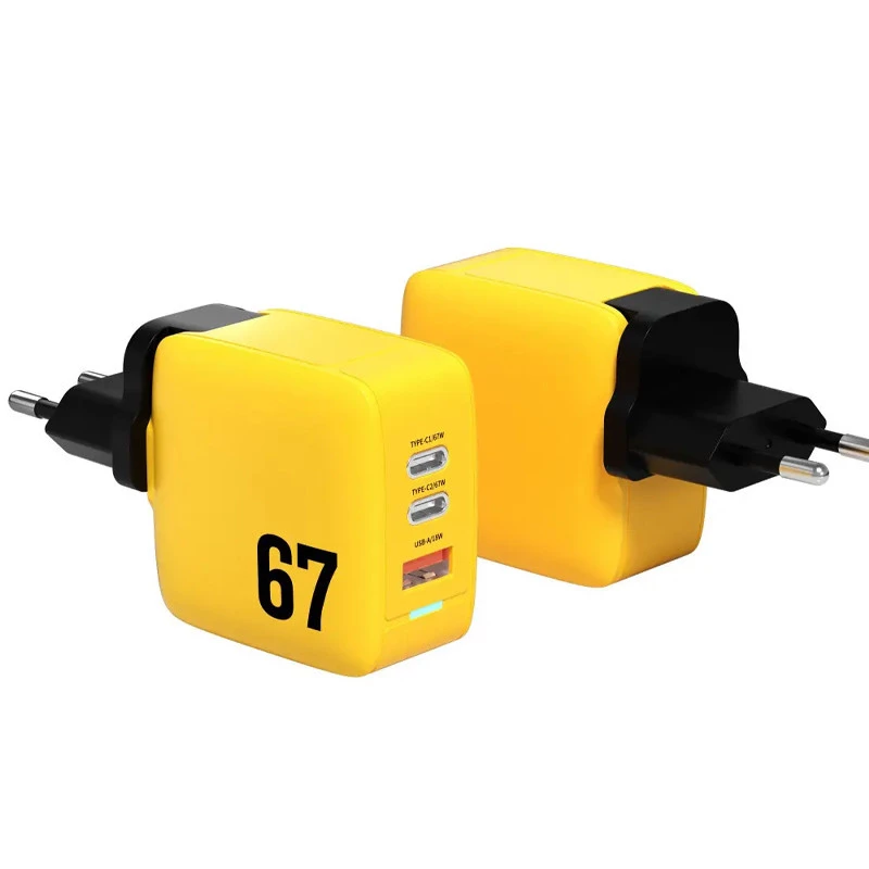 

МЗП Veron TC-67 Home Charger 67W GaN QC3.0 (2Type-C) (Black / Yellow)