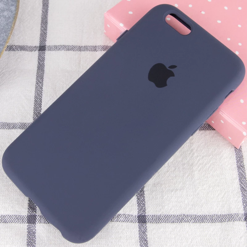 Чехол Silicone Case с закрытым низом для Apple iPhone 6/6s (4.7") – Темно-синий / Midnight blue. Фото 2 из 3