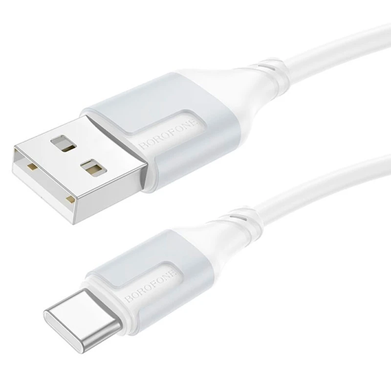 Дата кабель Borofone BX101 Creator USB to Type-C 3A (1m) – White. Фото 3 из 4