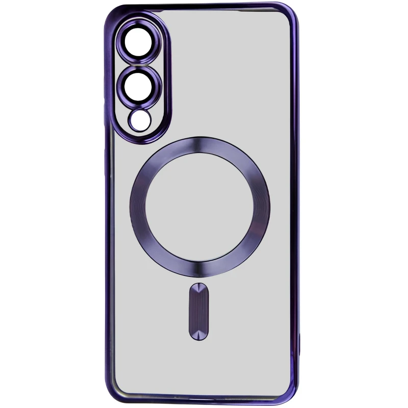 Хромовий TPU чохол з MagSafe на Samsung Galaxy S25 Edge – Purple. Фото 1 з 2
