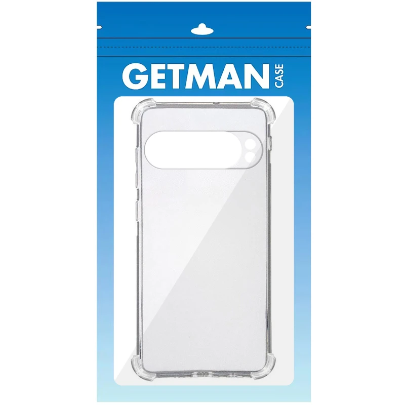 Ультратонкий силіконовий чохол GETMAN з критими бортами та камерою для Google Pixel 9 – Безбарвний (прозорий). Фото 3 з 5