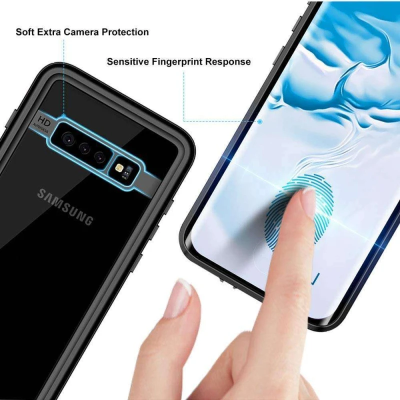 Shellbox водонепроникний чохол на Samsung Galaxy S10 – Чорний. Фото 4 з 7