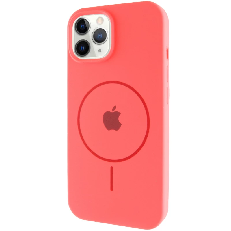 Чехол Silicone Armor Max with MagSafe для Apple iPhone 11 Pro (5.8") – Арбузный / Watermelon red. Фото 3 из 9