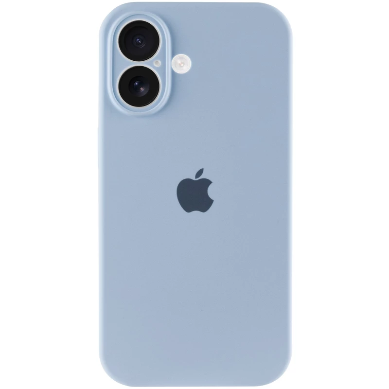 Чехол Silicone Case с защитой камеры для Apple iPhone 16 – Голубой / Sweet Blue. Фото 3 из 8