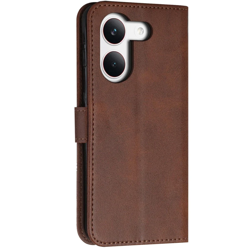 Шкіряний чохол-книжка Jet Cover для Xiaomi Redmi Note 15 4G/5G (EU) – Brown. Фото 3 з 4
