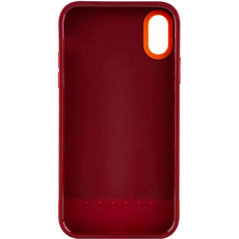 Двоколірний чохол Bichromatic на Apple iPhone XR (6.1") – Brown burgundy / Orange. Фото 2 з 5