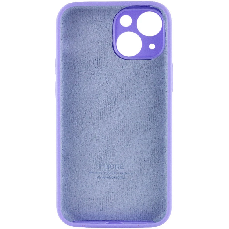 Чехол Silicone Case с защитой камеры для Apple iPhone 15 Plus (6.7") – Сиреневый / Dasheen. Фото 2 из 4
