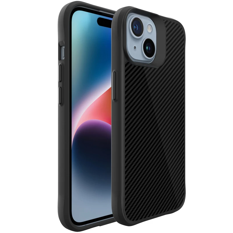 TPU+PC чохол Space Carbon collection для Apple iPhone 14 – Black. Фото 2 з 5