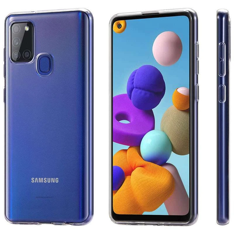 Ультратонкий силіконовий чохол 1мм на Samsung Galaxy A21s – Безбарвний (прозорий). Фото 2 з 4