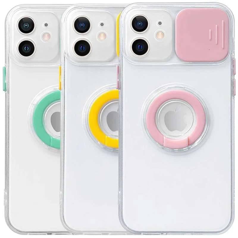 

Силіконовий чохол ColorRing зі шторкою для камери на Apple iPhone 12 (6.1")