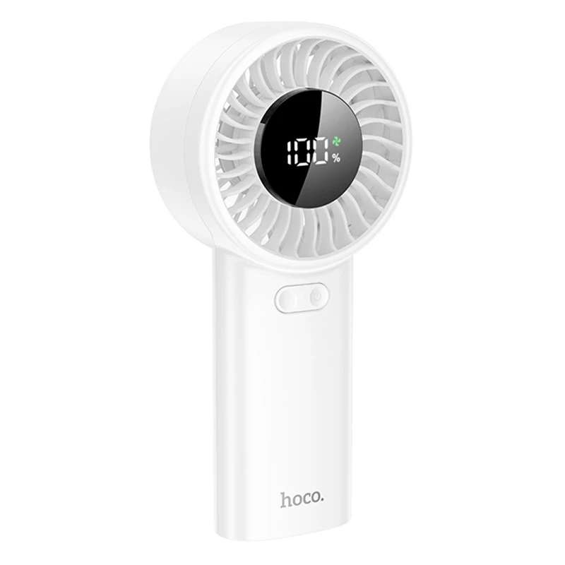 Портативний вентилятор Hoco HX62 Endless handheld fan 6000 mAh – White. Фото 1 з 8