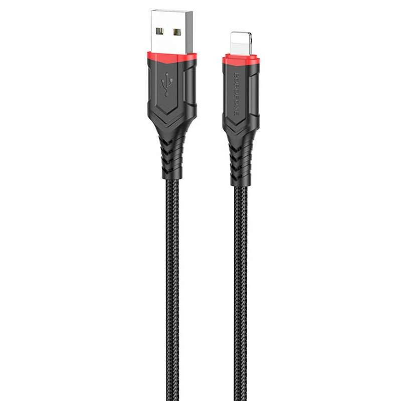 

Дата кабель Borofone BX67 USB to Lightning (1m) (Черный), Чорний