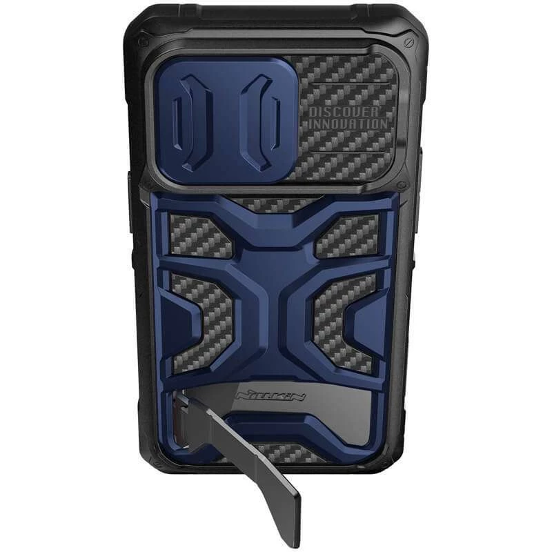 TPU+PC чохол Nillkin CamShield Adventurer Pro зі шторкою на камеру на Apple iPhone 14 Pro (6.1") – Interstellar Blue. Фото 4 з 5