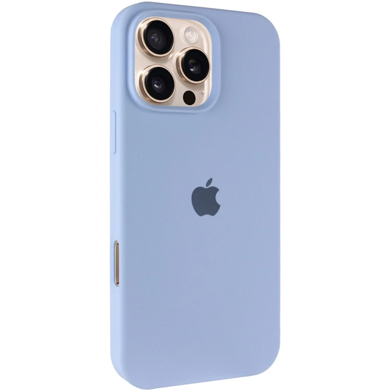Чехол Silicone Case с закрытым низом для Apple iPhone 16 Pro Max – Голубой / Lilac Blue. Фото 2 из 8