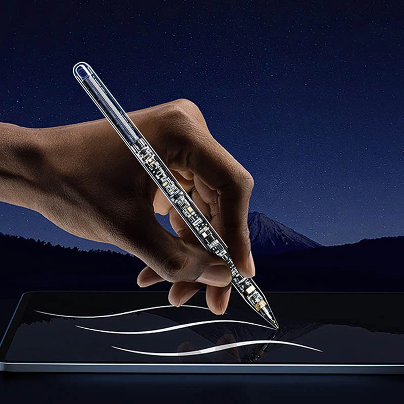 Стилус Hoco GM110 Transparent Explore active pad dedicated – Transparent black. Фото 5 з 6