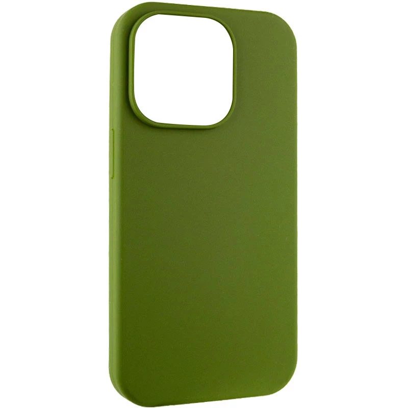 Чехол с закрытым низом Silicone Case для Apple iPhone 15 Pro Max (6.7") – Зеленый / Dark Olive. Фото 9 из 9
