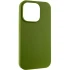 Чехол с закрытым низом Silicone Case для Apple iPhone 16 Plus – Зеленый / Dark Olive. Фото 12 из 12
