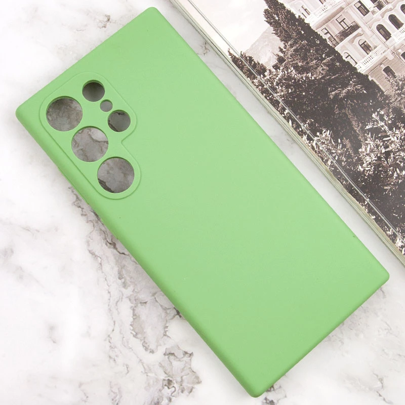 Чохол Silicone Case Lakshmi Premium із закритою камерою для Samsung Galaxy S24 Ultra – М'ятний / Mint. Фото 3 з 9