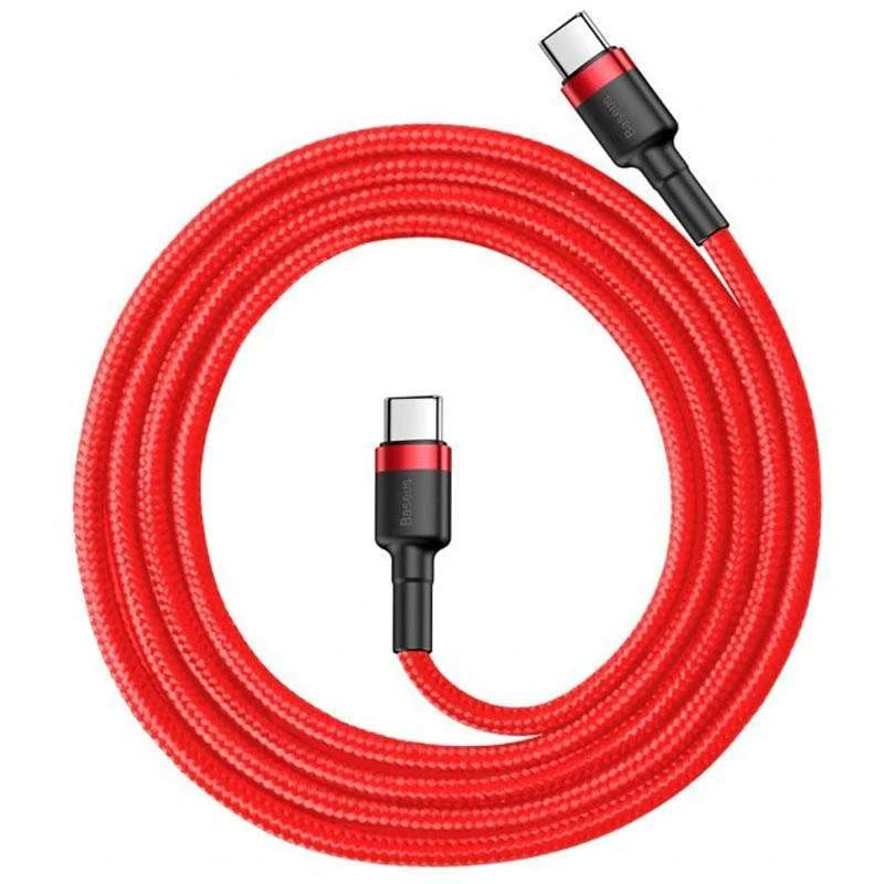Дата кабель Baseus Cafule Type-C to Type-C Cable PD 2.0 60W (2m) – Красный. Фото 3 из 3