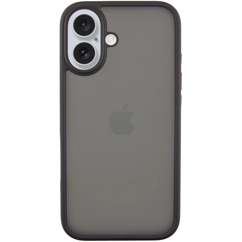 TPU+PC с металлическими кнопками для Apple iPhone 16 – Черный. Фото 1 из 6