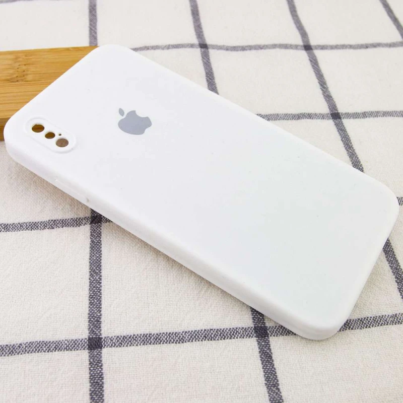 Чохол Silicone Case Square з захистом камери на Apple iPhone XS (5.8") – Білий / White. Фото 2 з 3