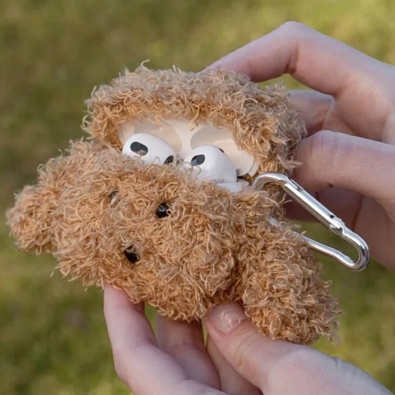 Футляр Fluffy Dog для Apple AirPods 1/2 – Light Brown. Фото 4 з 4