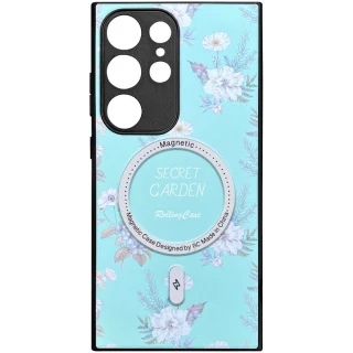 TPU+PC чохол Secret Garden with MagFit для Samsung Galaxy S24+ — Mint