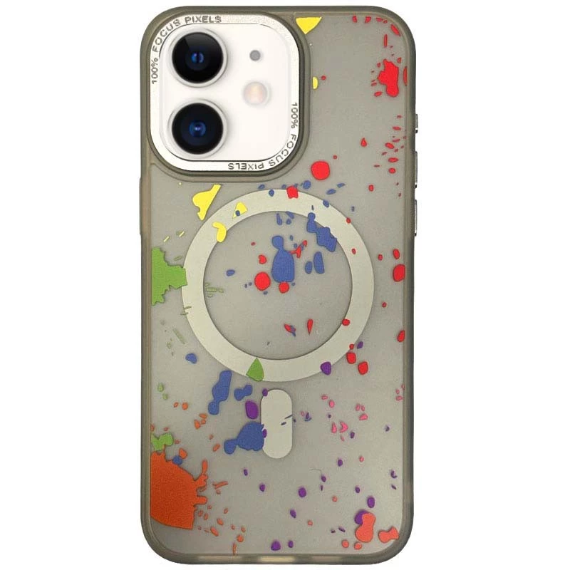 Чохол абстракція малювання з MagSafe на Apple iPhone 11 (6.1") – Titanium grey. Фото 1 з 3