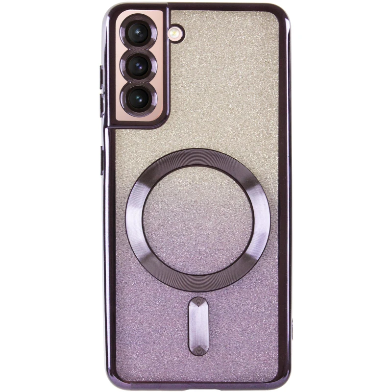 Чохол з блискітками, захисними лінзами на камеру та MagSafe на Samsung Galaxy S21 FE – Фіолетовий / Deep Purple. Фото 5 з 11