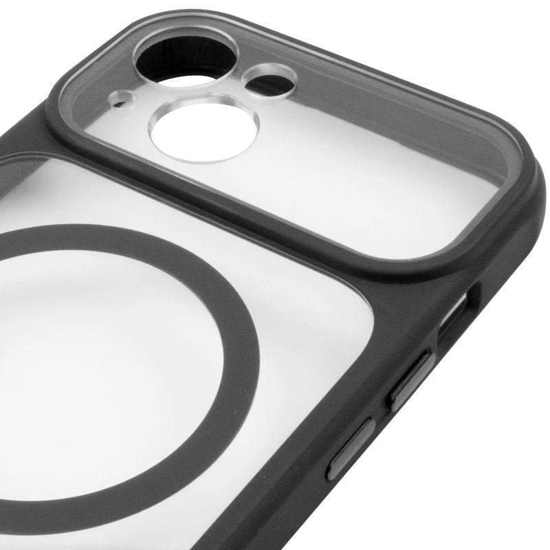Чохол TPU GETMAN Moon Clear with MagSafe для Apple iPhone 14 (6.1") – Black. Фото 7 з 8