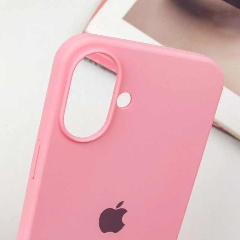 Чохол Silicone Case з закритим низом на Apple iPhone 16 – Рожевий / Light pink. Фото 5 з 7