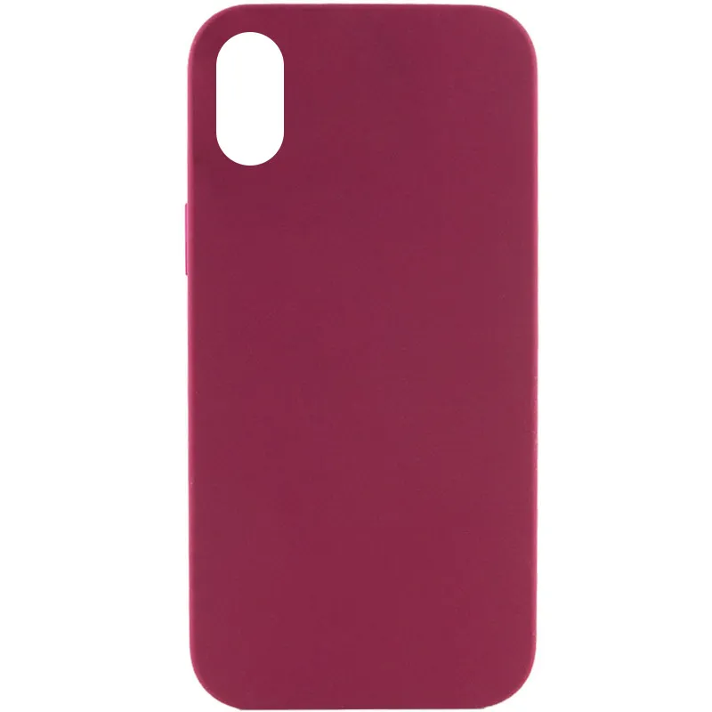 Чохол Silk Full Protective (AA) NO LOGO для Apple iPhone XS (5.8") – Бордовий / Maroon. Фото 1 з 3