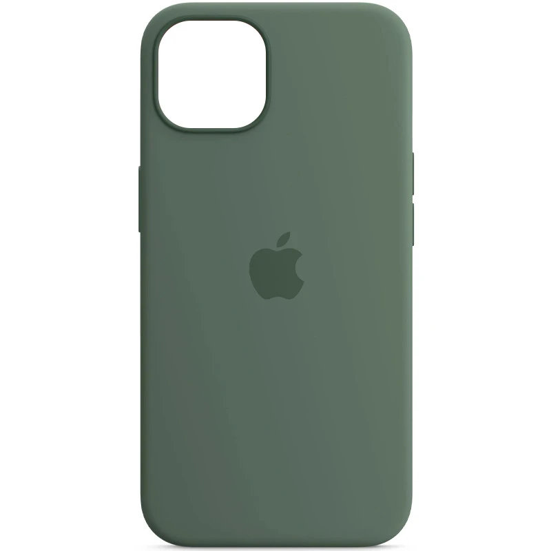 Чехол Silicone case (AAA) with Magsafe and Animation для Apple iPhone 13 (6.1") – Зеленый / Eucalyptus. Фото 2 из 3