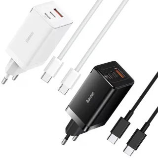 МЗП Baseus GaN5 Pro 65W 2Type-C+USB 100W EU (CCGP12020) фото 1 з 2